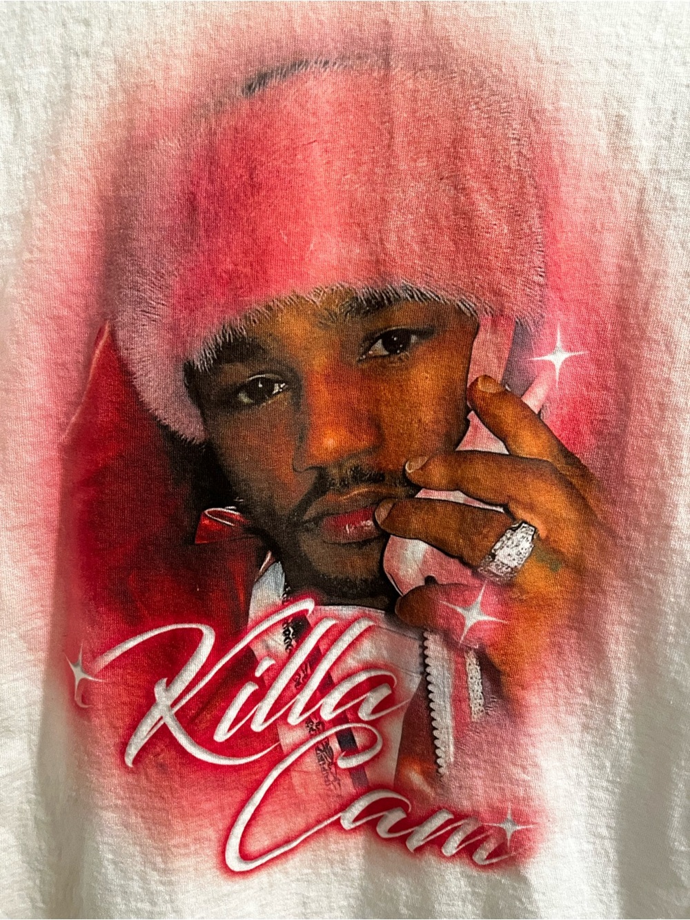 Cam’ron Pink Fur Hat Graphic Tee with 'Killa Cam' Print